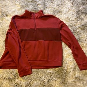Half Zip Red Sweater